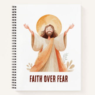Carnet Chemise chrétienne Jésus La Foi Sur La Peur