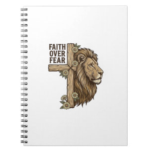 Carnet Chemise chrétienne vintage Croix Lion La Foi Sur L