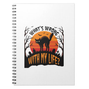 Carnet Chemise de chat Halloween Humour de vie effrayant