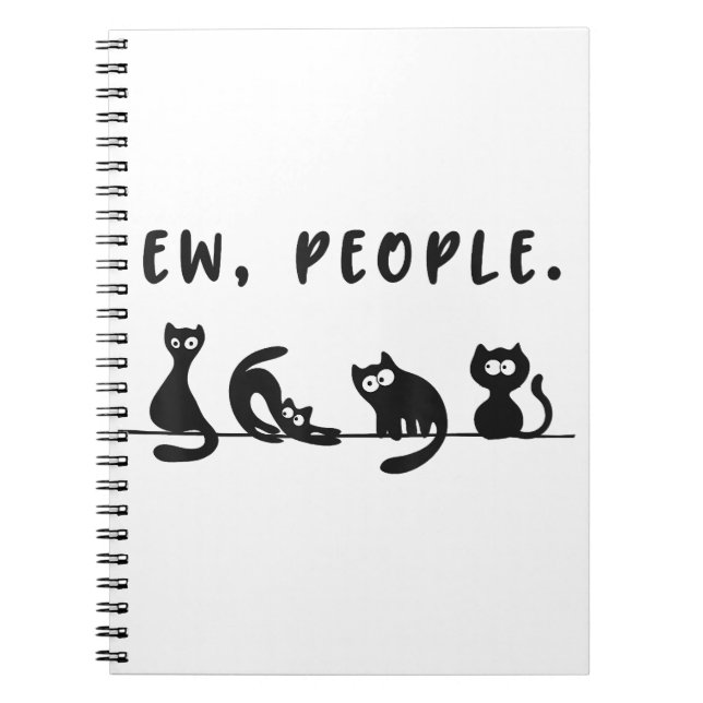 Carnet Chemise de chat noir drôles femmes nouvelles perso (Devant)