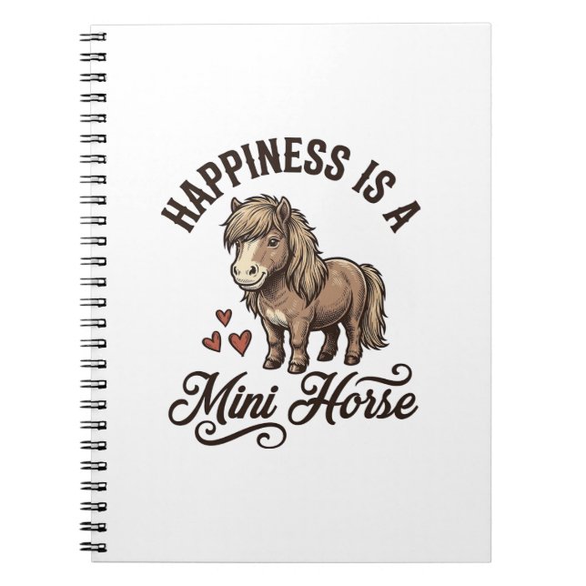 Carnet Chemise de conception de cheval miniature gravure  (Devant)