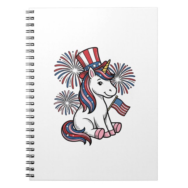 Carnet Chemise de conception de feux d'artifice de licorn (Devant)