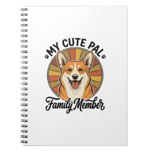 Carnet Chemise de famille Corgi Design vintage pour amour