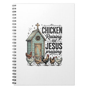 Carnet Chemise de ferme vintage louant Jésus et élevant d