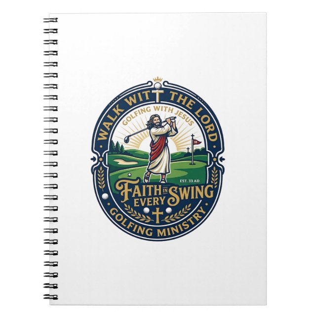 Carnet Chemise de golf Jésus Dessin basé sur la foi_1 (Devant)