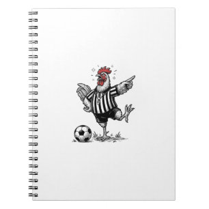 Carnet Chemise de gravure vintage de football de poulet d