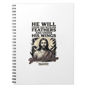 Carnet Chemise de gravure vintage Jésus Psaume chrétien 9