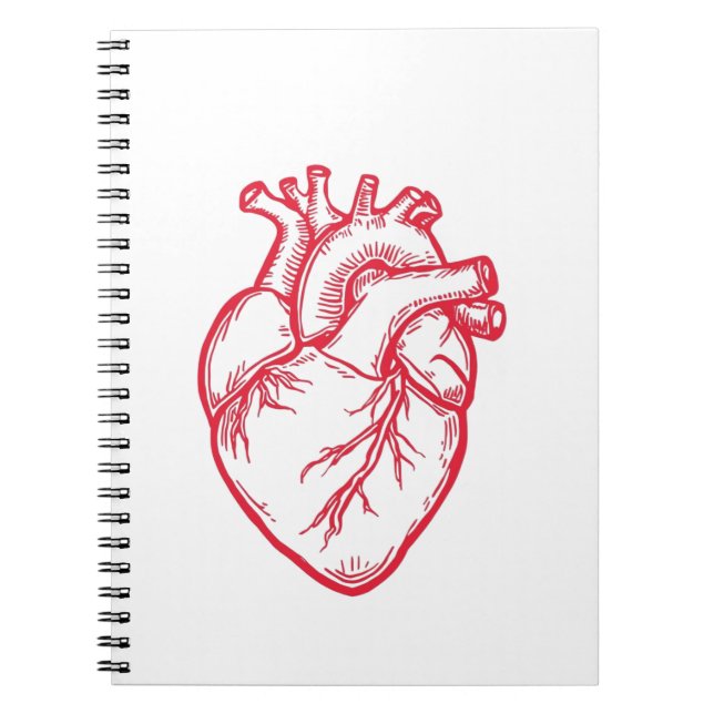 Carnet Chemise de la Saint-Valentin Cœur Anatomique (Devant)