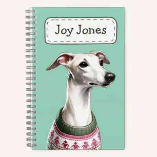 Carnet Chemise de Noël à aquarelle personnalisée pour lév