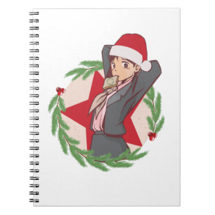 Carnet Chemise de Noël Anime - Chapeau de Santa fille mig