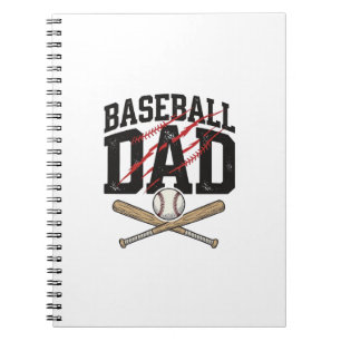 Carnet Chemise de papa de baseball gravure vintage en dét
