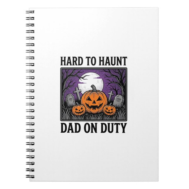 Carnet Chemise de papa Halloween difficile à hanter drôle (Devant)