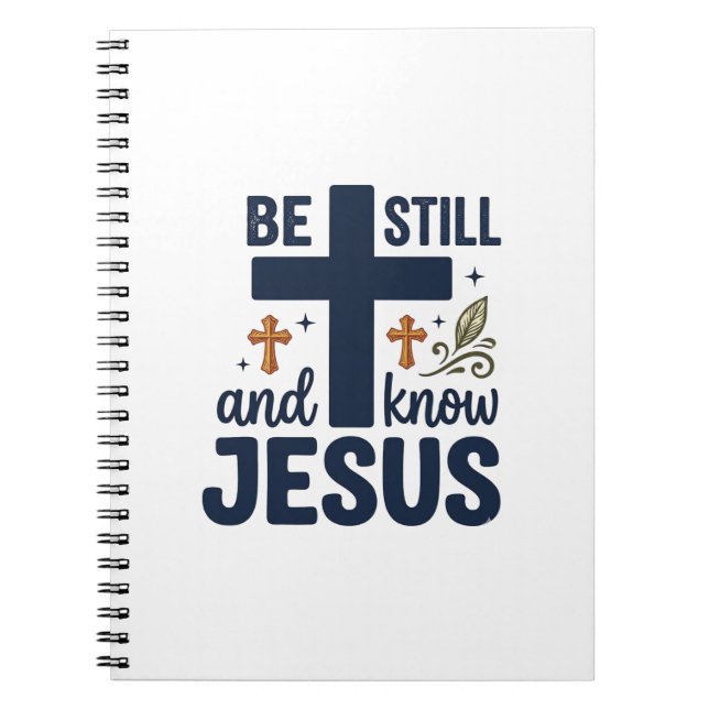 Carnet Chemise de typographie chrétienne « Be Still and K (Devant)