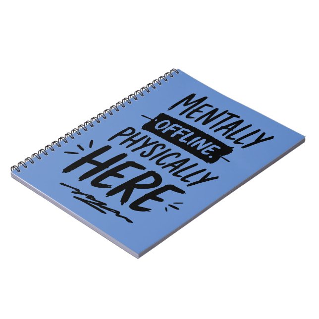 Carnet Chemise d'introverti hors ligne mentalement (Côté gauche)