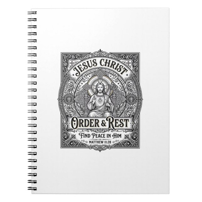 Carnet Chemise graphique chrétienne Jésus Débarrasse Mais (Devant)