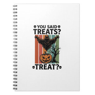 Carnet Chemise Halloween Fantôme avec Pun de friandise ef