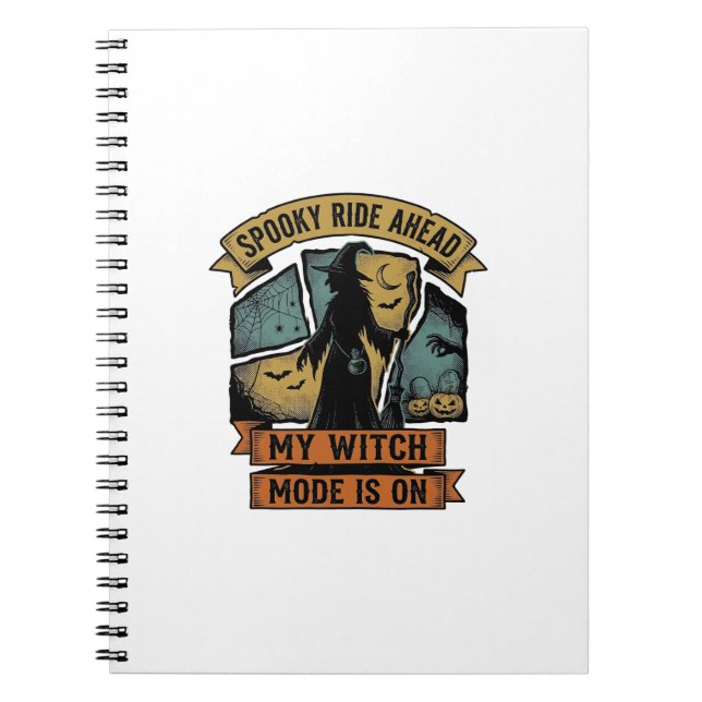 Carnet Chemise Halloween Sorcière Drôle Design de Sorcièr (Devant)