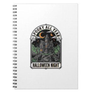 Carnet Chemise Maison Hantée Halloween Sorcière Vintage_1