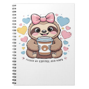 Carnet Chemise Mignon de Paresseux Amateur de Café � Drôl