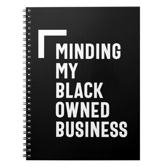 Carnet Chemise Minding My Black Owned Business Entreprene (Devant)