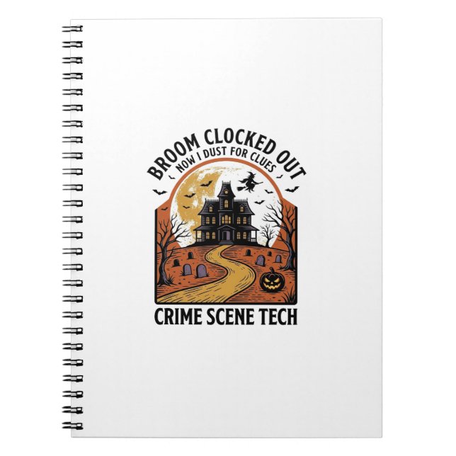 Carnet Chemise Technicien de Scène de Crime Drôle Hallowe (Devant)