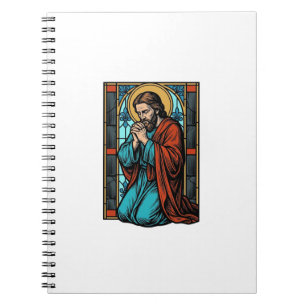Carnet Chemise vectorielle de figure religieuse priant vi