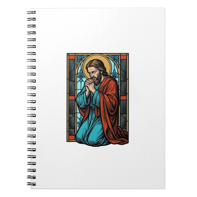Carnet Chemise vectorielle de figure religieuse priant vi (Devant)