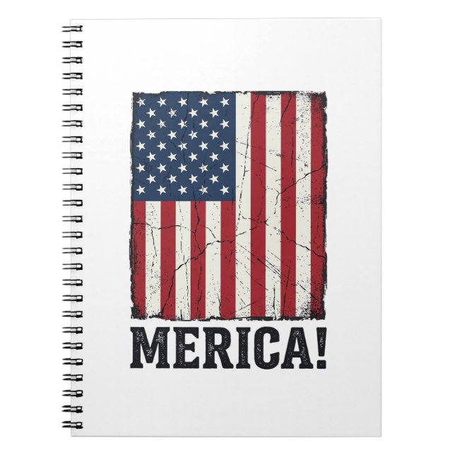 Carnet Chemise vectorielle patriotique drapeau Merica en  (Devant)