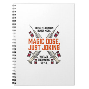 Carnet Chemise vintage dose de sorcière humour infirmière