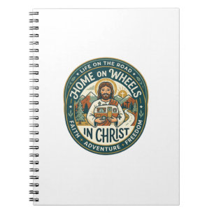 Carnet Chemise Vintage Jésus RV Camper Life Graphique Chr