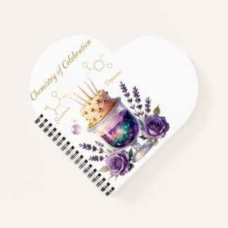 Carnet Chemistry Birthday Celebration Flask and Floral Ca
