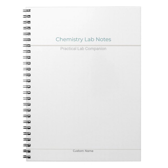 Carnet Chemistry Lab Notes – Custom Name (Devant)