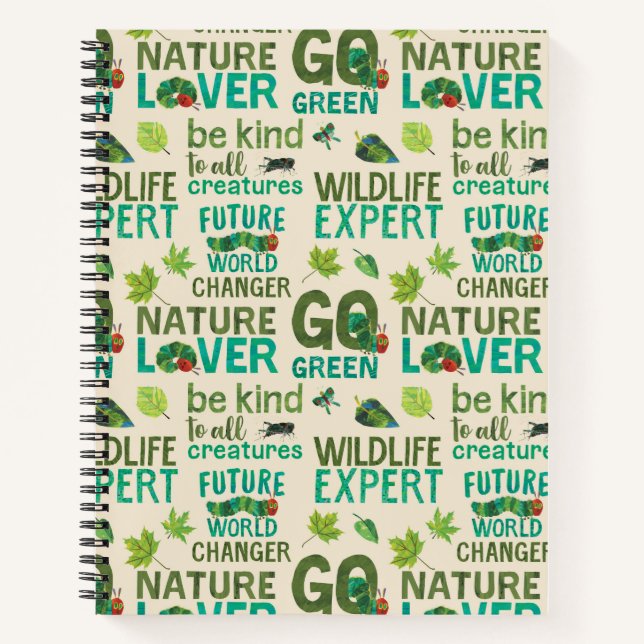 Carnet Chenille Affamée | Futur Changement Mondial Motif (Devant)