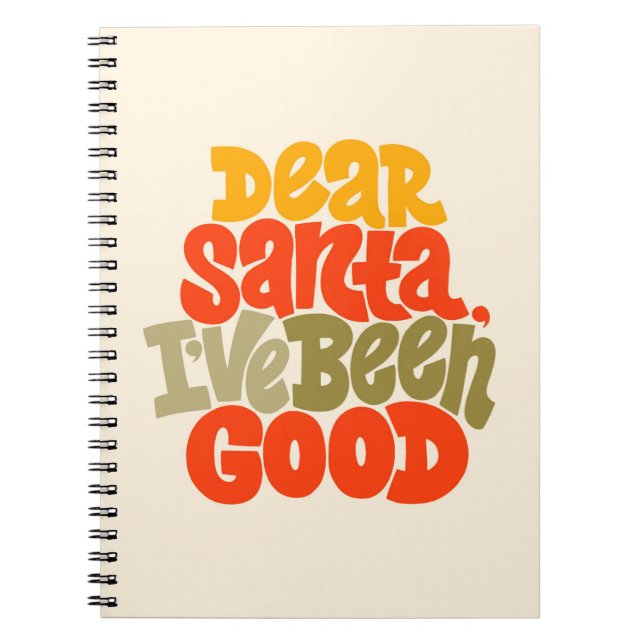 Carnet Cher Père Noël, j'ai été bon design (Devant)