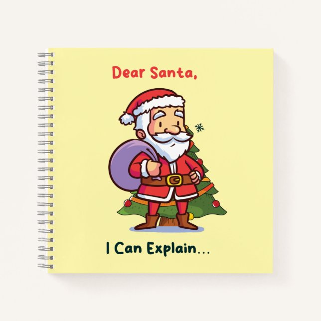 Carnet Cher Père Noël, Je peux expliquer - Drôle de Noël (Devant)
