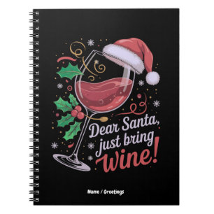 Carnet Cher Père Noël S'Il Vous Plaît Apportez Du Vin Drô