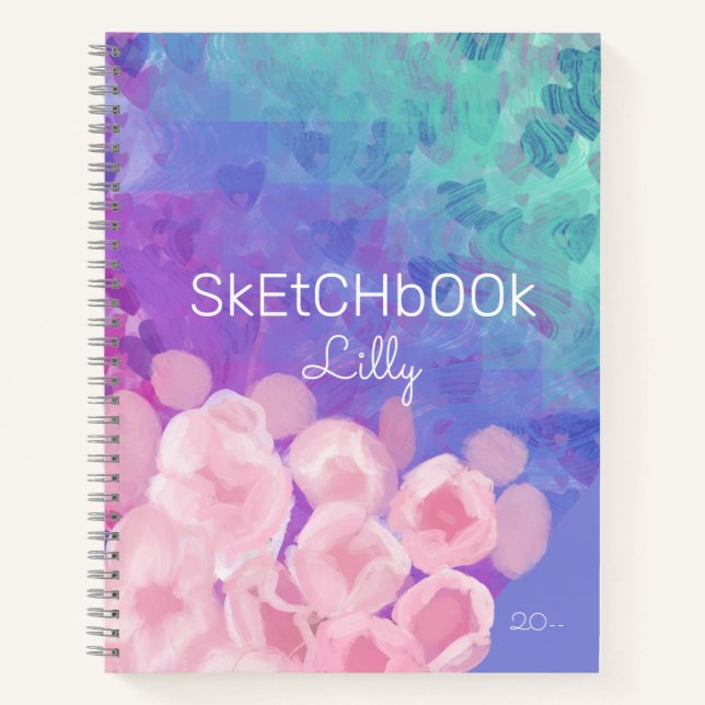 Carnet Cherry Blossom Love Spring Energy Wave Sketchbook (Devant)