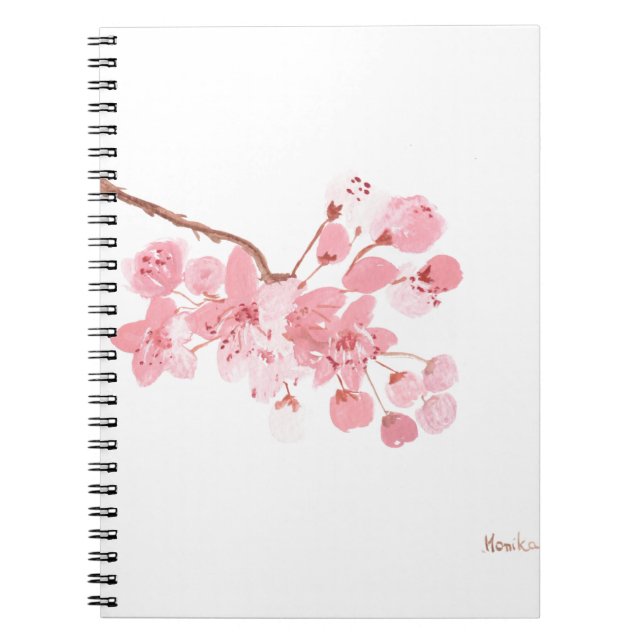 Carnet Cherry blossom Sakura Japanese Flowers Asian (Devant)