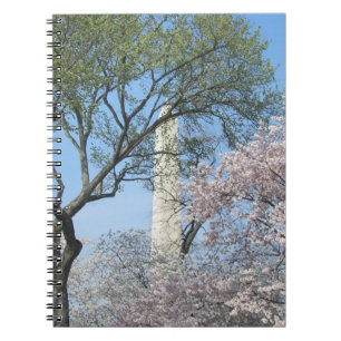 Carnet Cherry Blossoms et le monument de Washington à DC