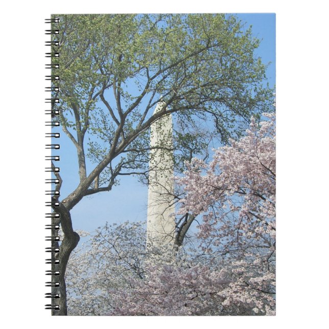 Carnet Cherry Blossoms et le monument de Washington à DC (Devant)