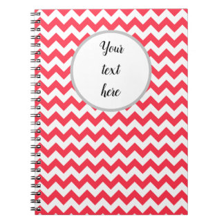 Carnet Cherry Red Chevron Zigzag