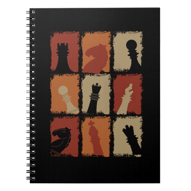 Carnet Chess Pieces Retro (Devant)