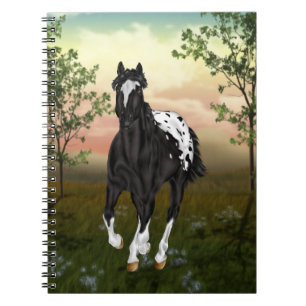 Carnet Cheval Appaloosa Noir