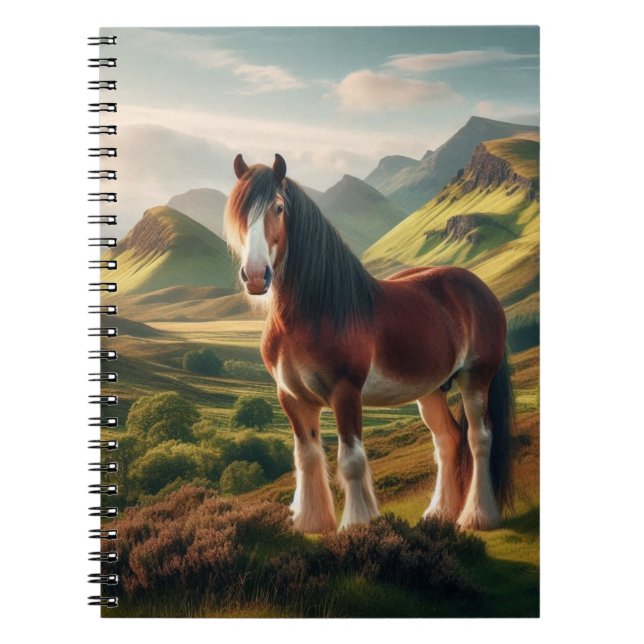 Carnet cheval Clydesdale des Highlands d'Écosse (Devant)