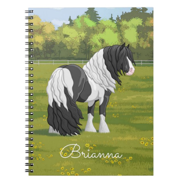 Carnet Cheval d'attelage de la bandelette tzigane noire d (Devant)