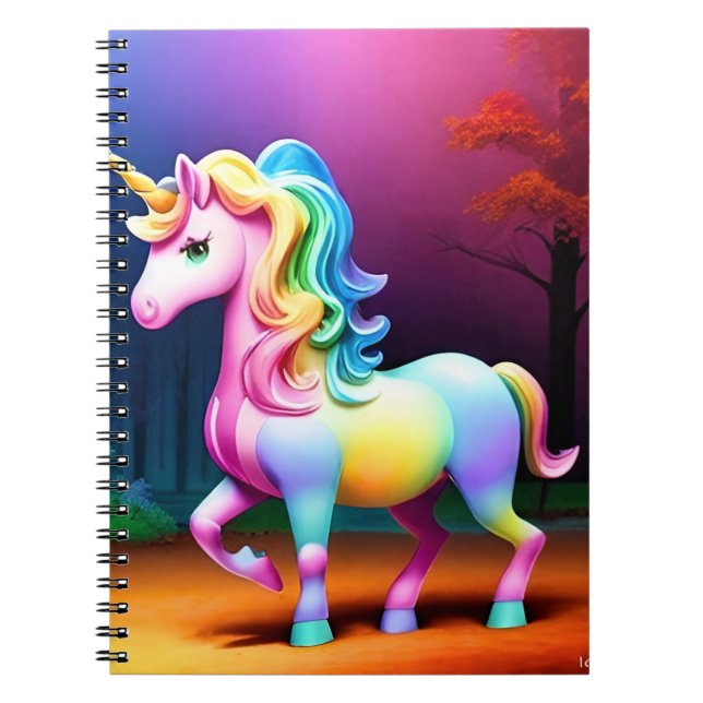 Carnet Cheval de licorne blanche-37474 (Devant)