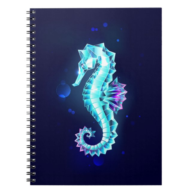 Carnet Cheval de mer de glace cristal sur Arrière - plan  (Devant)