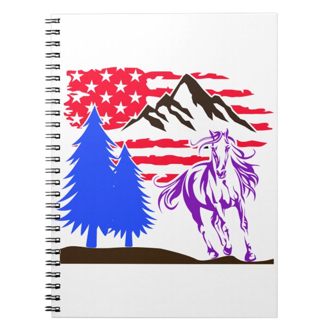 Carnet Cheval de montagne sauvage au galop (Devant)