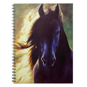Carnet Cheval de noir "de lueur frisonne", étalon