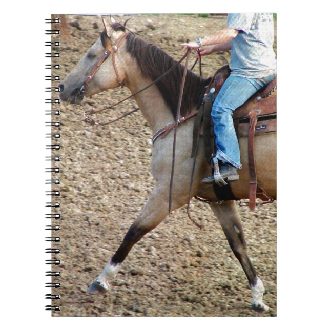 Carnet Cheval de rodéo Buckskin (Devant)